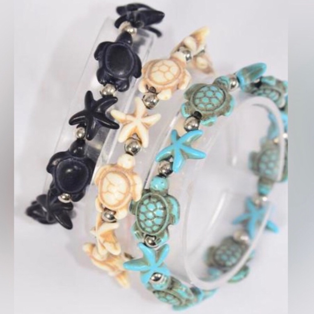 Turtle & Starfish Beaded Bracelets